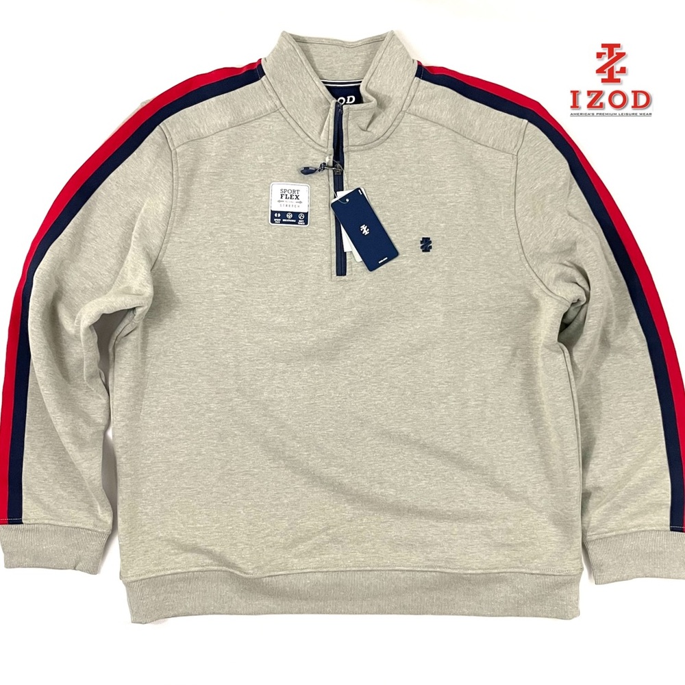 IZOD mens pullover zipper sweatshirt